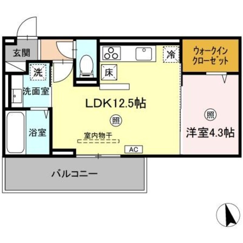 羽犬塚駅 徒歩42分 1階の物件間取画像