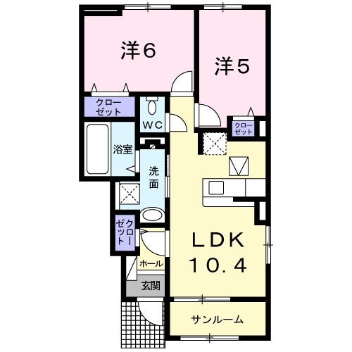 ローズガーデン弐番館の物件間取画像
