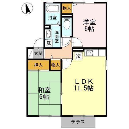 SUNセジュールC棟の物件間取画像
