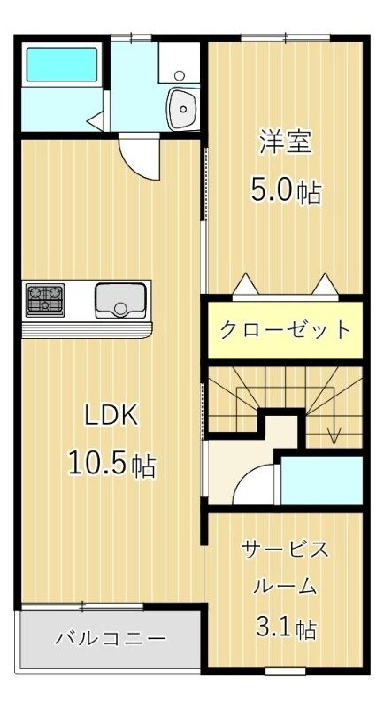 エスカレント広川の物件間取画像