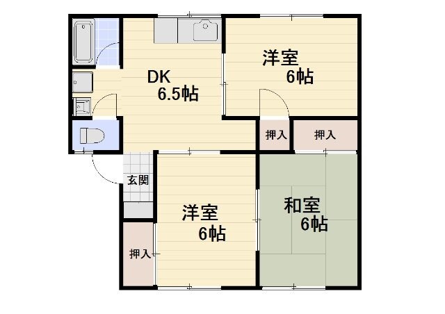 グリーンコーポ高田の物件間取画像