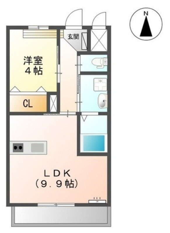 羽犬塚駅 徒歩20分 2階の物件間取画像