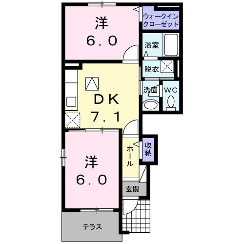 ジェルメ榎津の物件間取画像