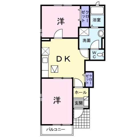 フェリーチェAの物件間取画像