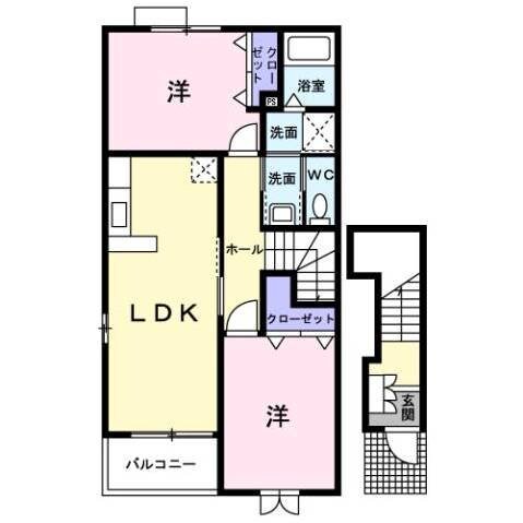 サンモールAの物件間取画像
