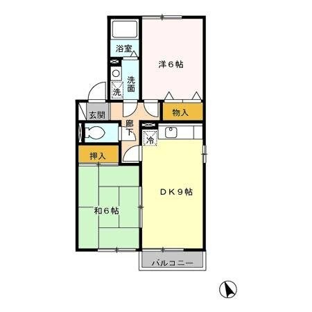 セジュールオリカン　B棟の物件間取画像