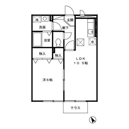 矢加部駅 徒歩37分 1階の物件間取画像