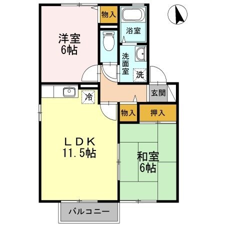 SUNセジュールA棟の物件間取画像