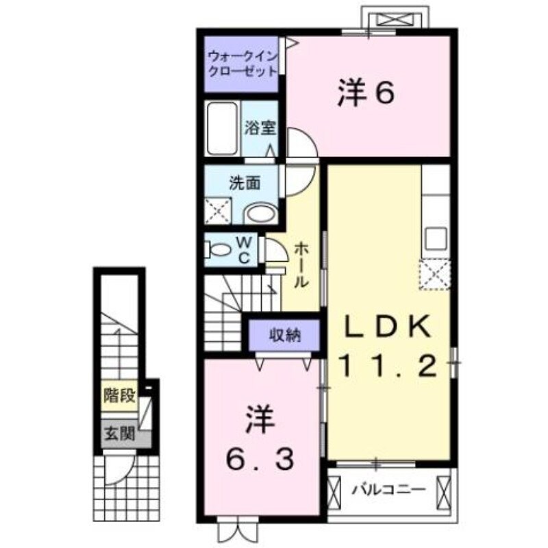 ルラーシュ壱番館の物件間取画像