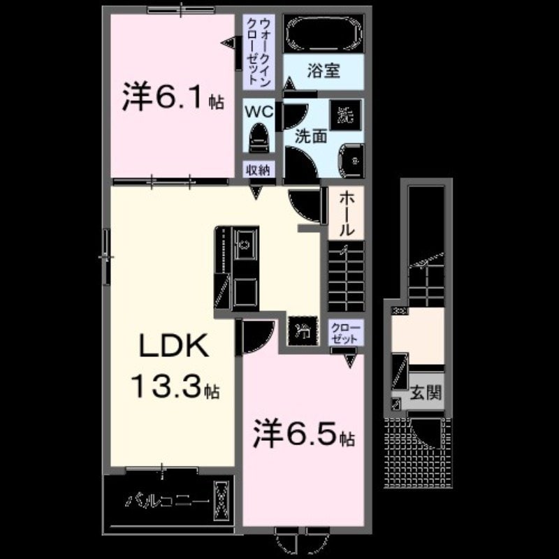 犬塚駅 徒歩31分 2階の物件間取画像