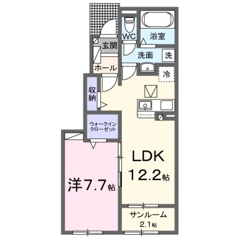 西牟田駅 徒歩57分 1階の物件間取画像