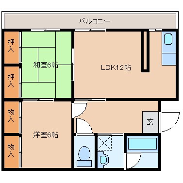 豊川グリーンハイツⅠの物件間取画像