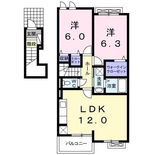 シャルマンⅡの物件間取画像