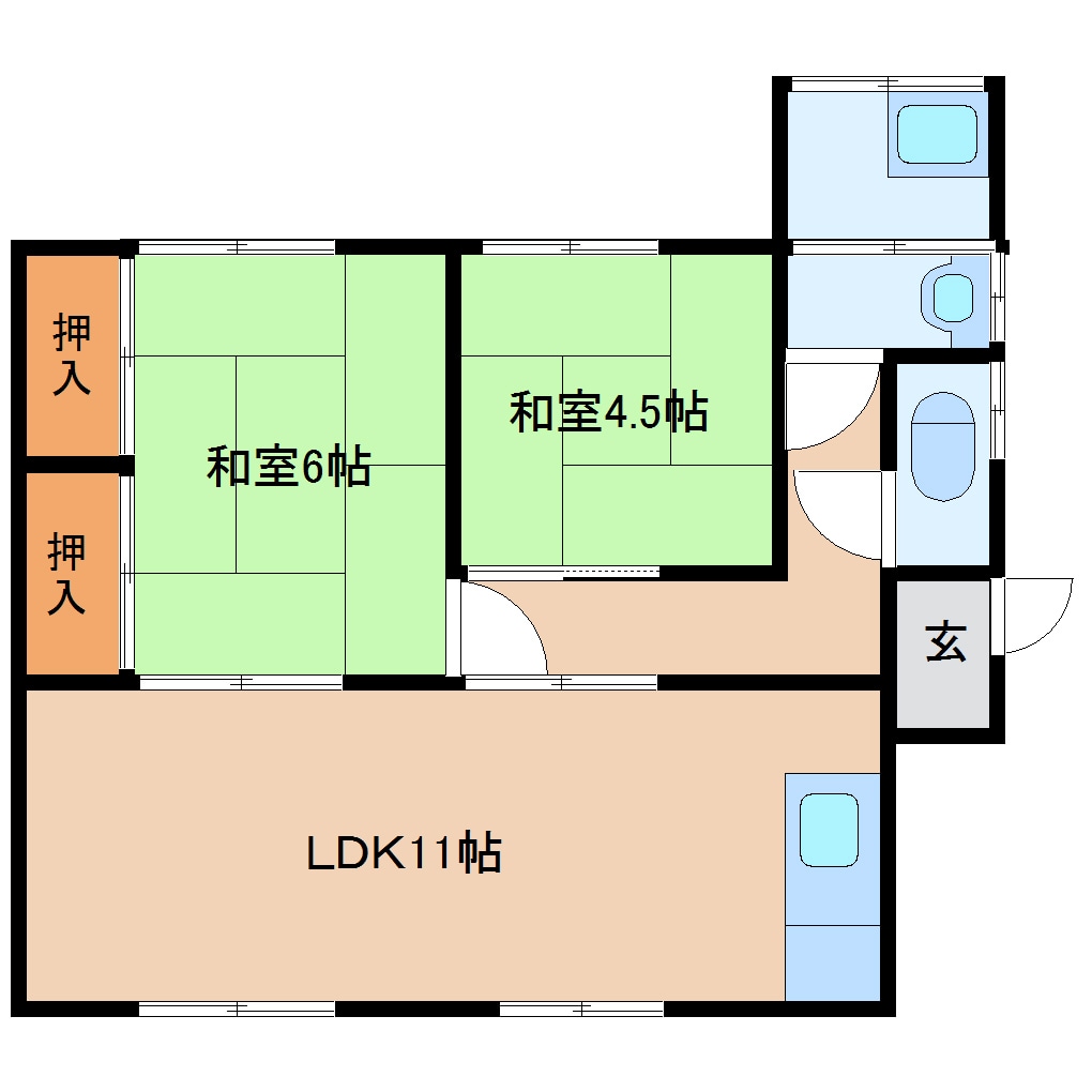 筒井貸家の物件間取画像