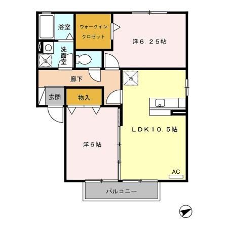 中津駅 徒歩14分 2階の物件間取画像