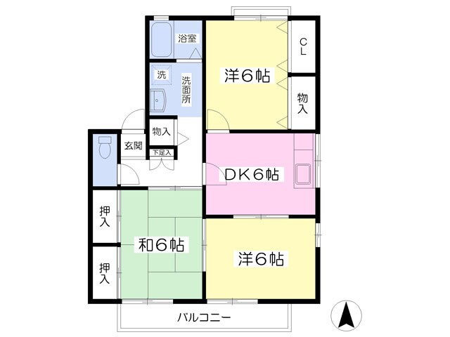 ガーデンベルＡの物件間取画像