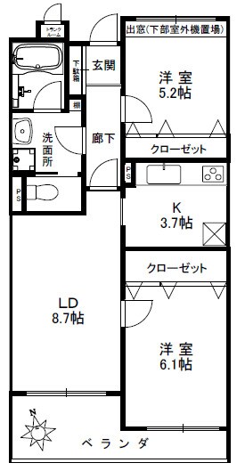 プルメリア清水の物件間取画像