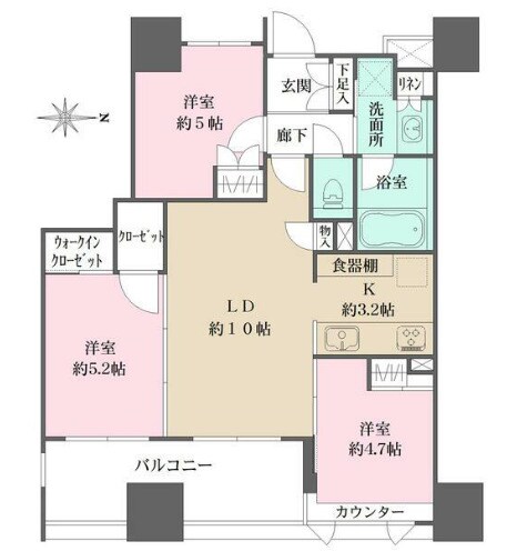 新御徒町駅 徒歩7分 14階の物件間取画像