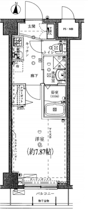 ライジングプレイス押上二番館の物件間取画像