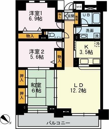 ユーキャッスルの物件間取画像