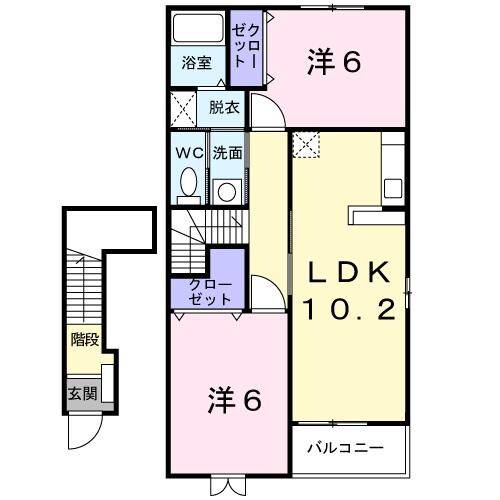 プレジール宮津の物件間取画像