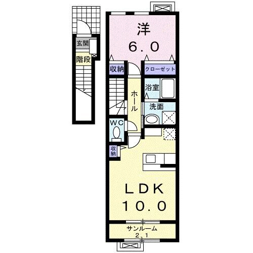 ラポールの物件間取画像