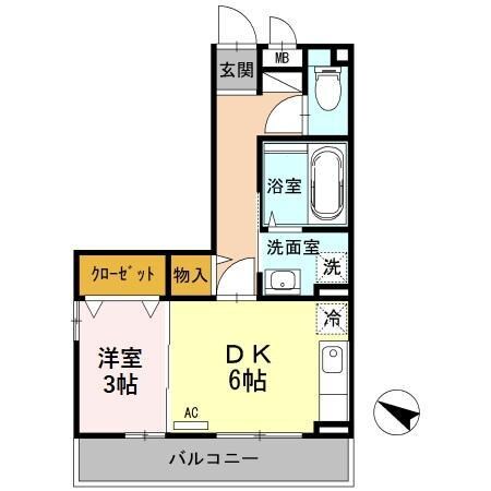 D-room魚津イーストの物件間取画像