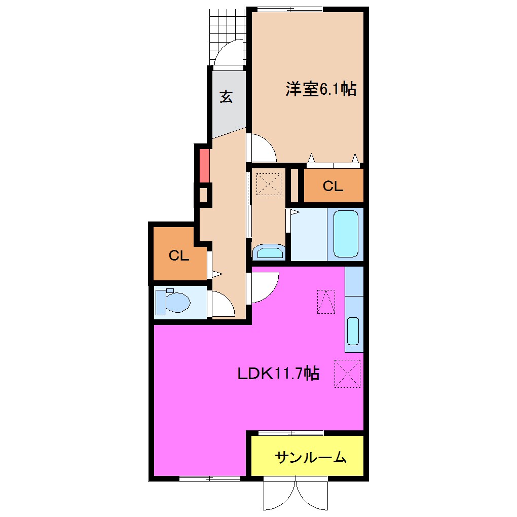 グリーンフロイドの物件間取画像