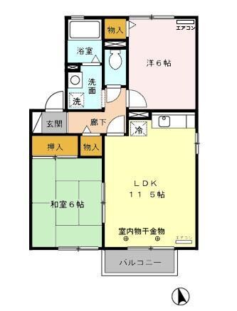 グランディア岩崎2000の物件間取画像