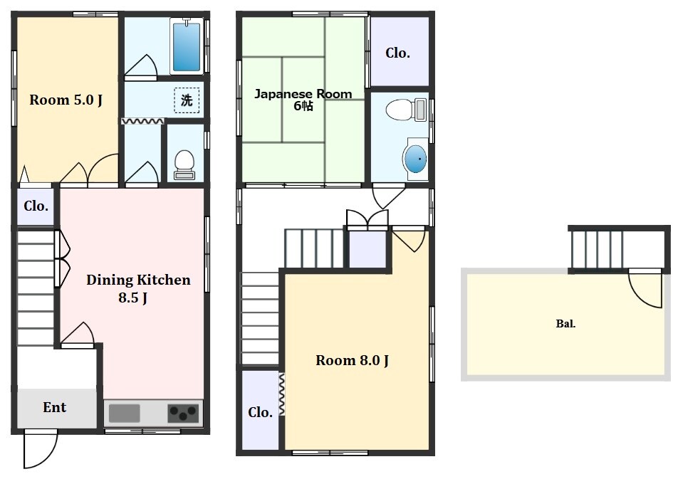 若林一丁目戸建の物件間取画像