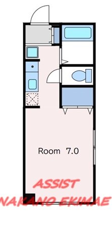 大久保駅 徒歩10分 1階の物件間取画像