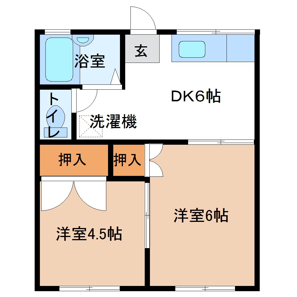 大王谷コーポの物件間取画像