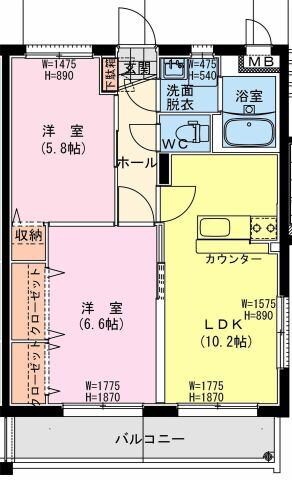 コト パレスの物件間取画像