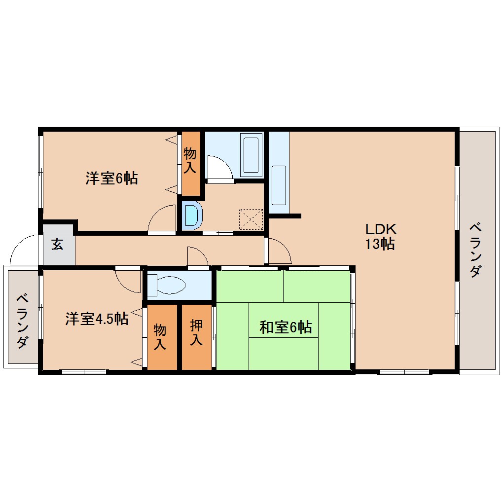 平城山駅 徒歩1分 2階の物件間取画像