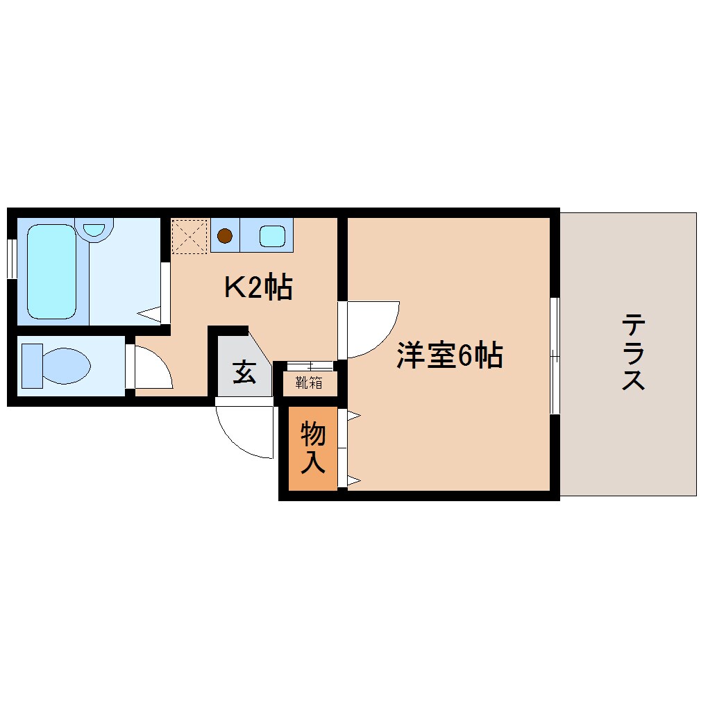 奈良県奈良市三条栄町ハイツ 1階の物件間取画像