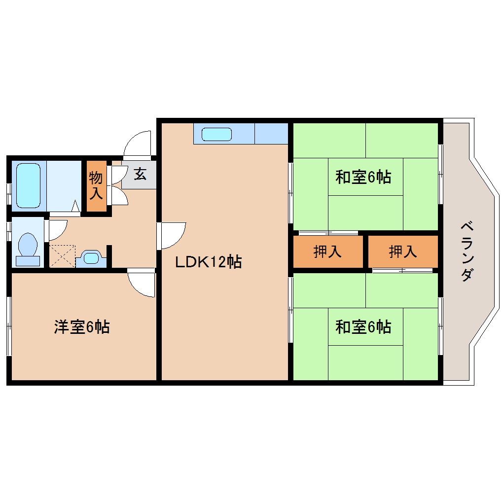 新大宮駅 徒歩14分 3階の物件間取画像