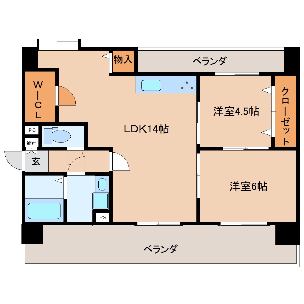 新大宮駅 徒歩4分 6階の物件間取画像