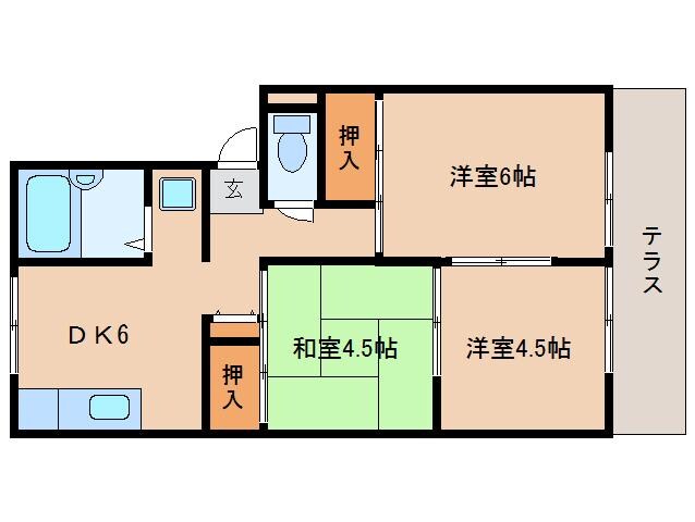 奈良駅 バス10分  1下車：停歩5分 1階の物件間取画像