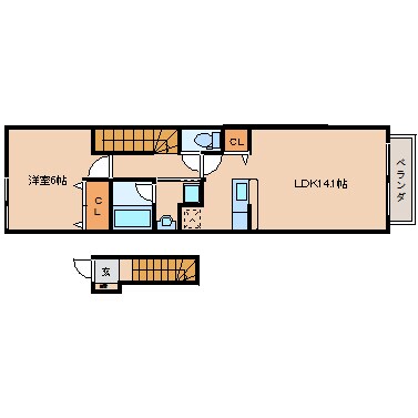 新大宮駅 徒歩18分 2階の物件間取画像