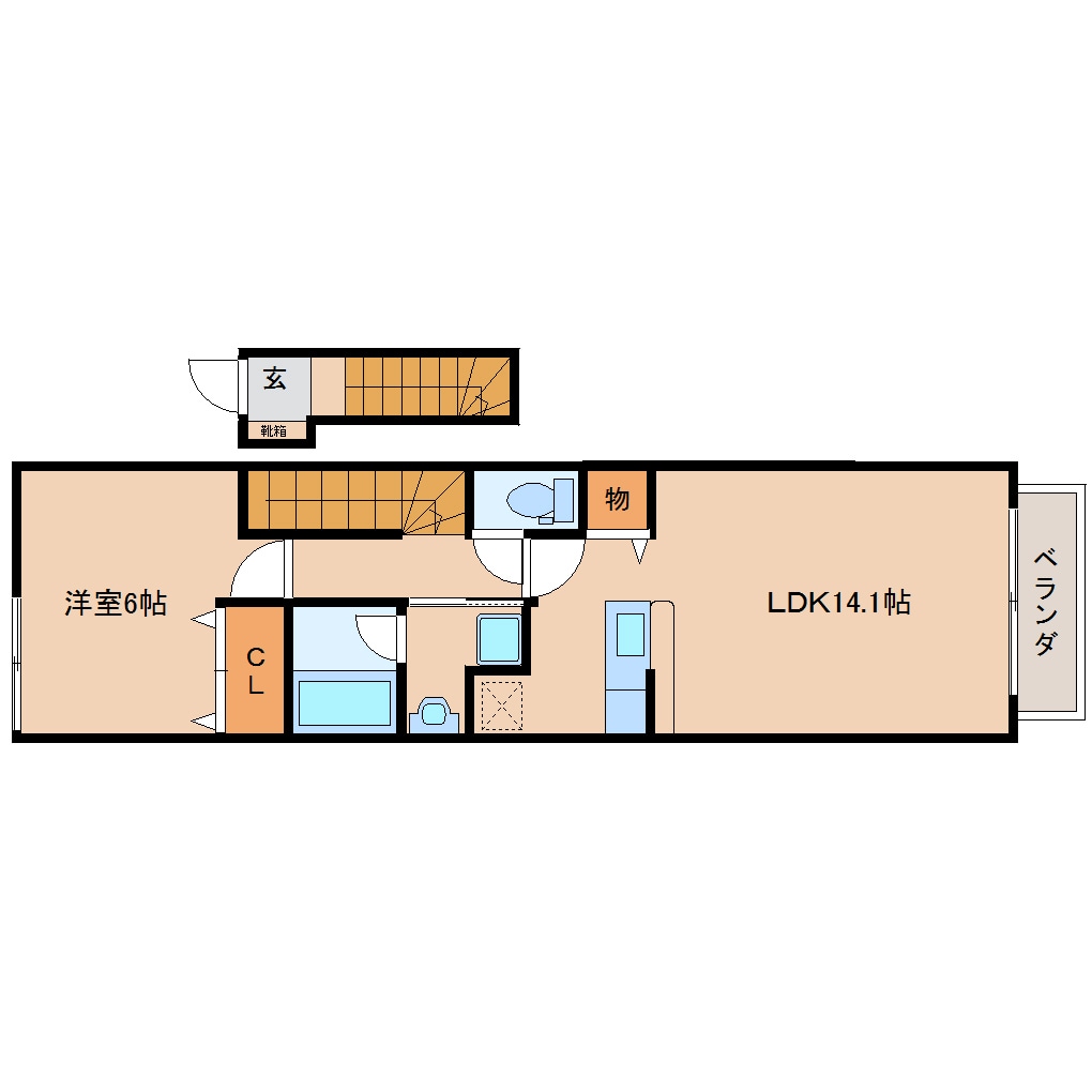 新大宮駅 徒歩18分 2階の物件間取画像