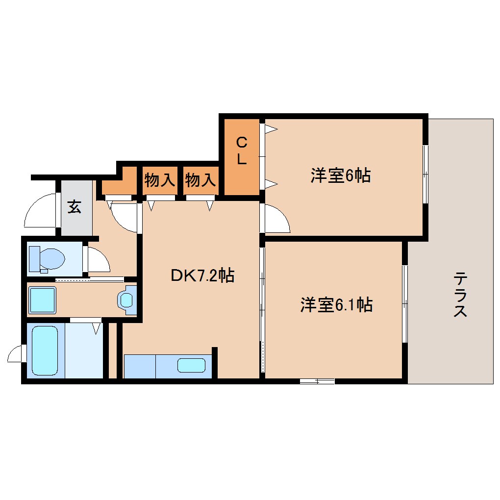 近鉄奈良駅 バス15分  木津南ソレイユ下車：停歩12分 1階の物件間取画像