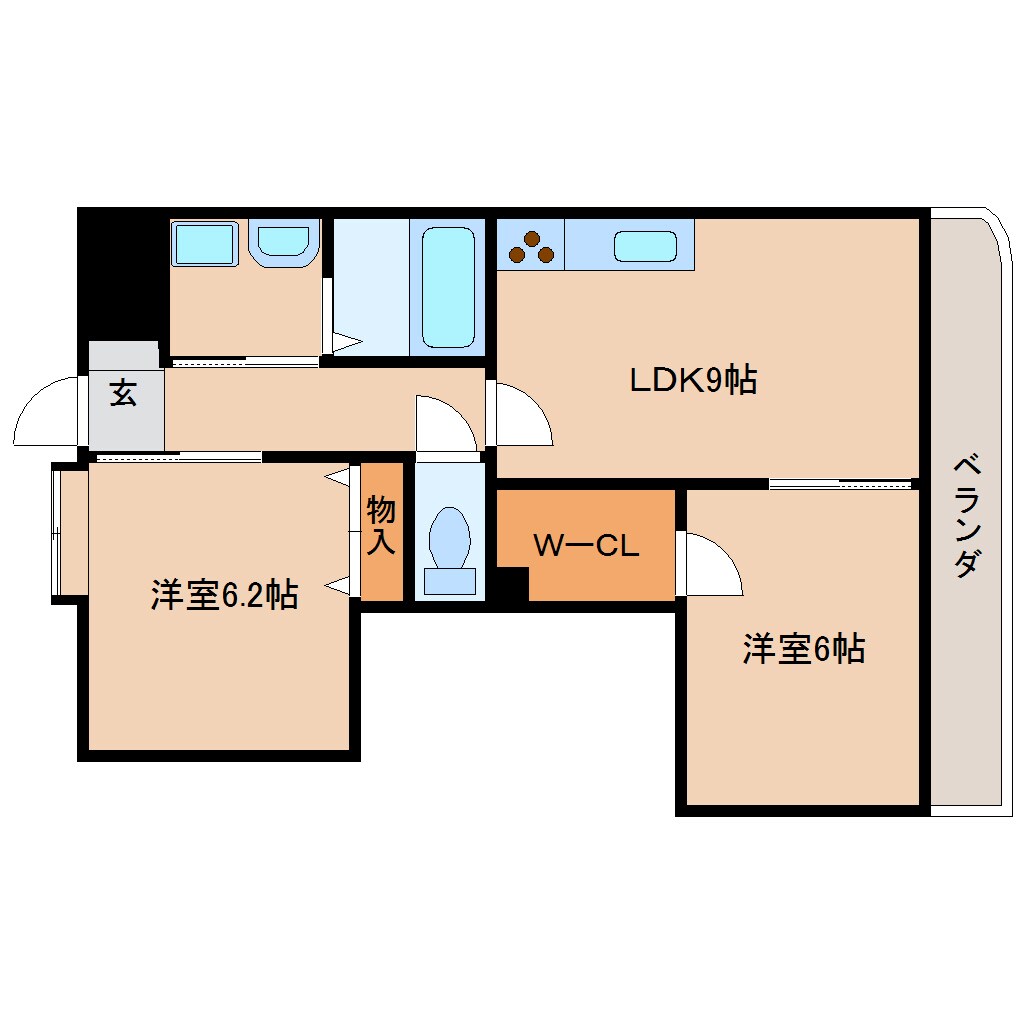 新大宮駅 徒歩11分 2階の物件間取画像