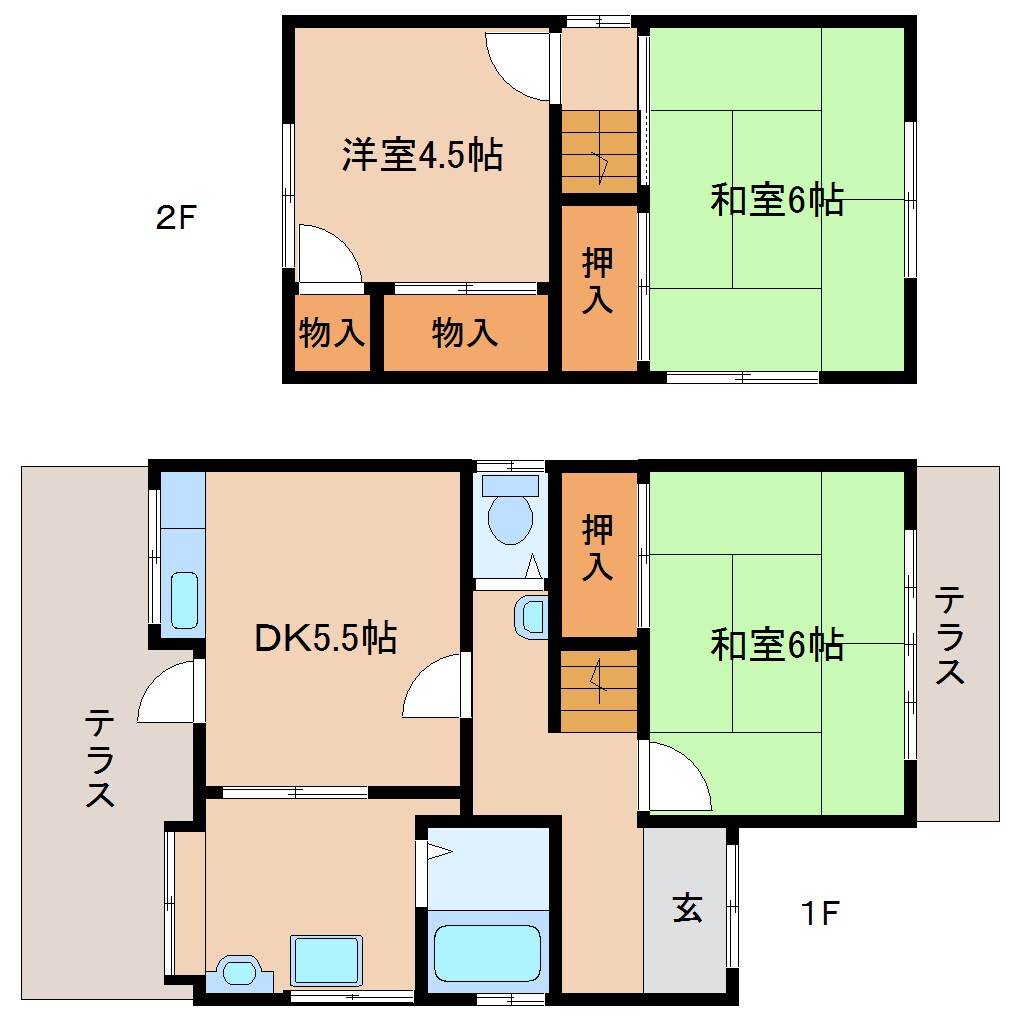 新大宮駅 徒歩13分 1階の物件間取画像