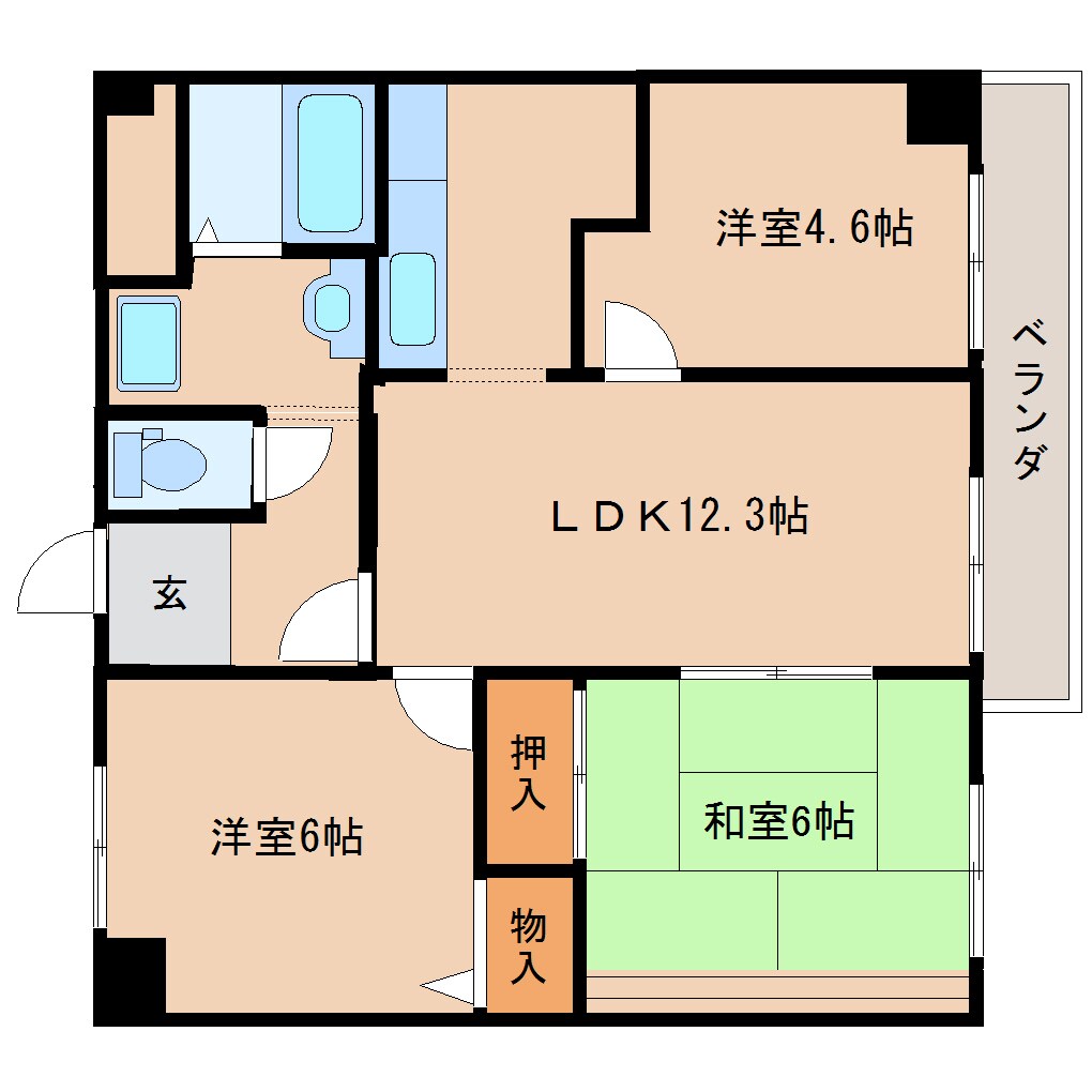 新大宮駅 徒歩3分 6階の物件間取画像