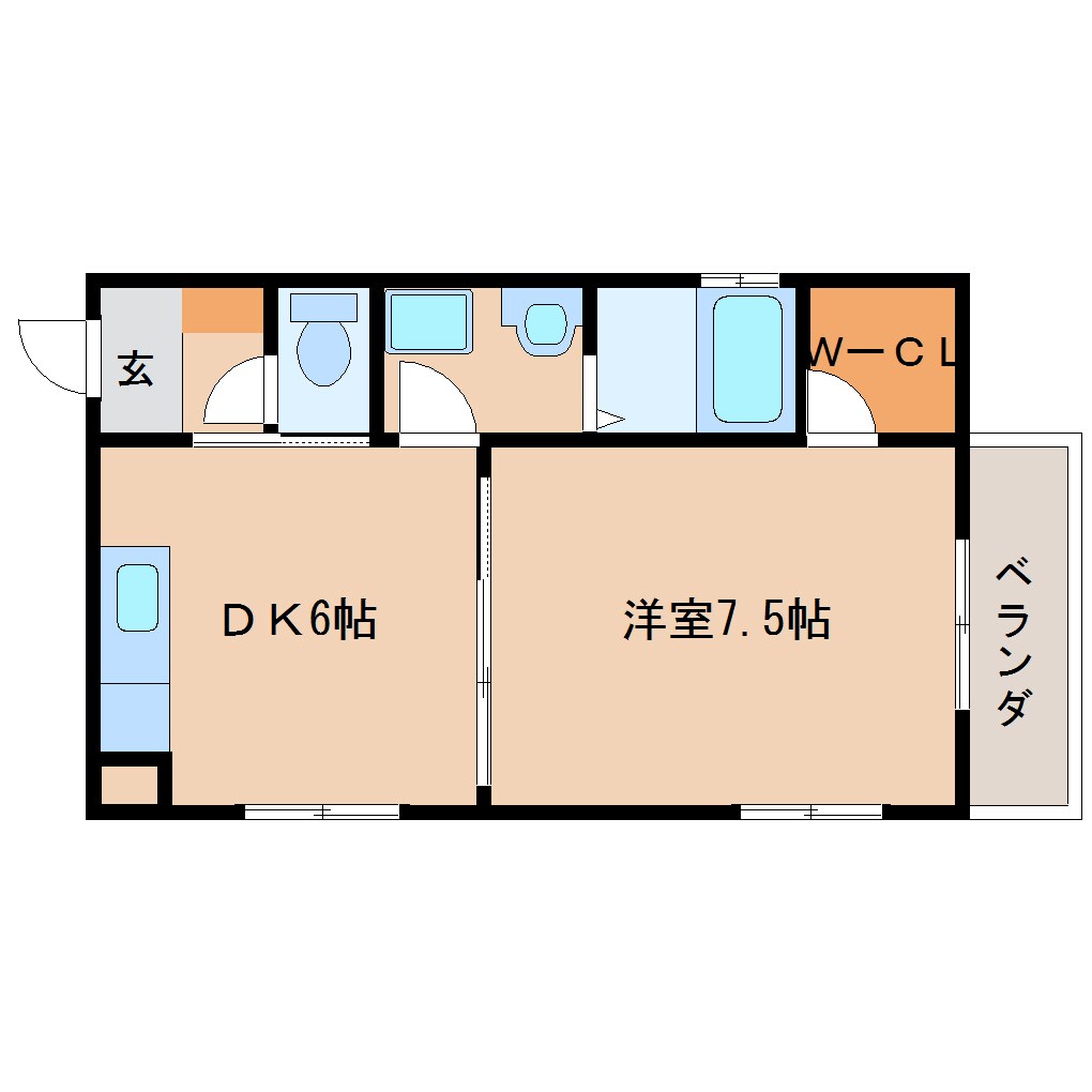 西ノ京駅 徒歩12分 1階の物件間取画像