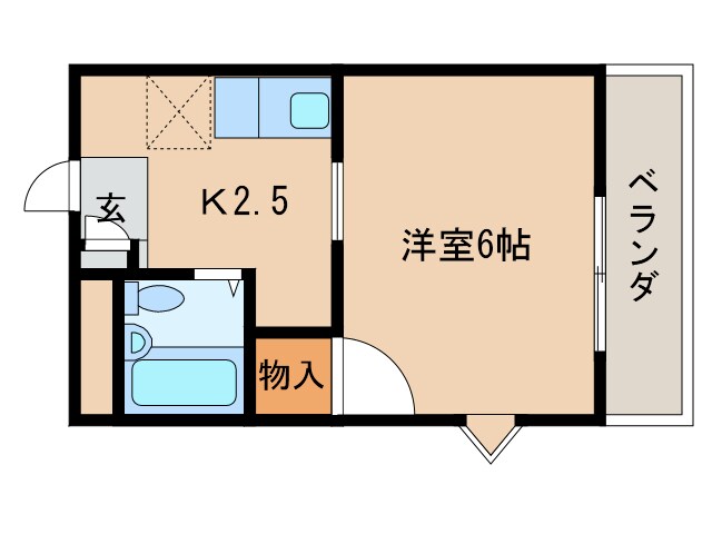 京終駅 徒歩2分 3階の物件間取画像