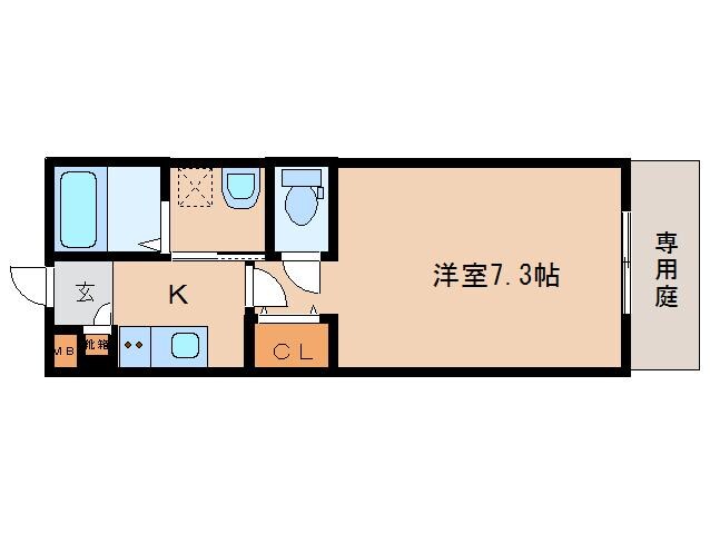 奈良駅 徒歩3分 1階の物件間取画像