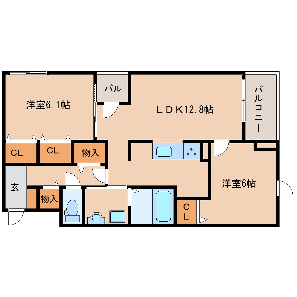 京終駅 徒歩21分 5階の物件間取画像