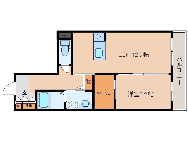 奈良駅 徒歩19分 1階の物件間取画像