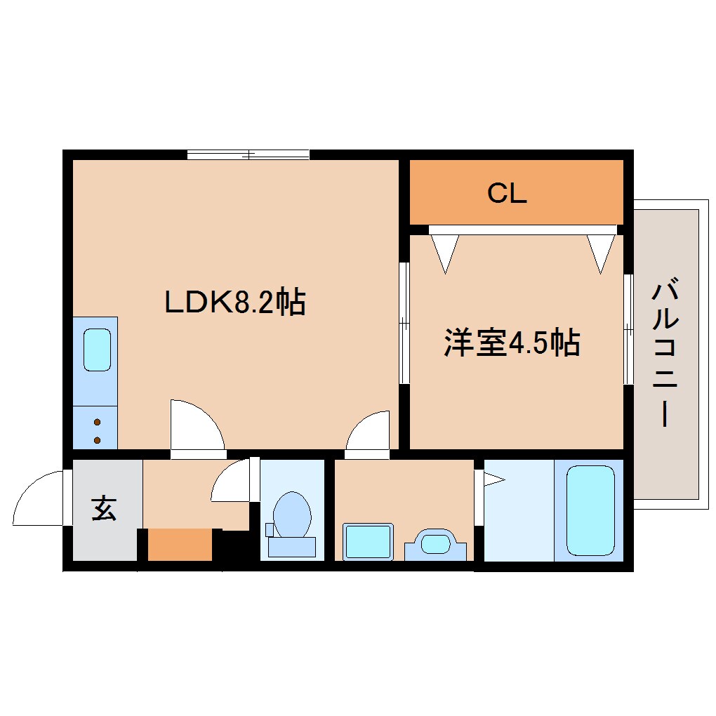 奈良県奈良市高天市町アパート 2階の物件間取画像